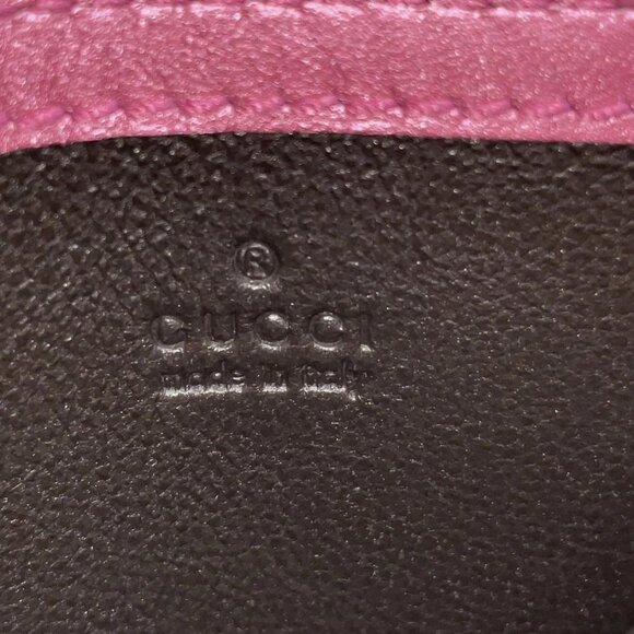 Auth GUCCI MicroGG GuccissimaShima Leather Pink Card Case - Picture 11 of 11